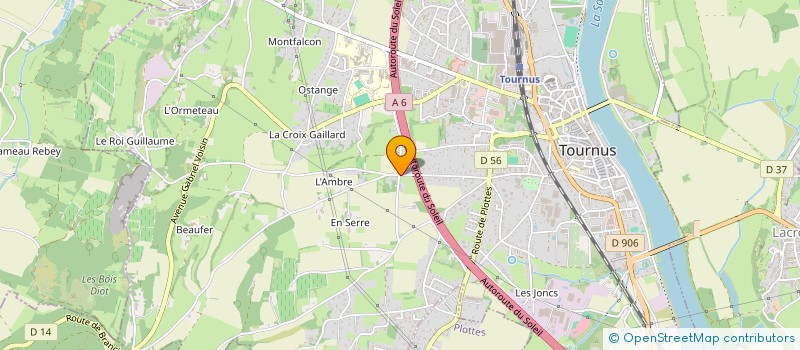 localisation de l'entreprise NICOLAS PERRAULT CALORIFUGE  TOURNUS