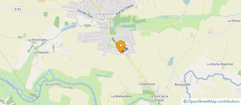 localisation de l'entreprise NICOLAS PLOMBERIE-CHAUFFAGE à L'AIGUILLON-SUR-VIE