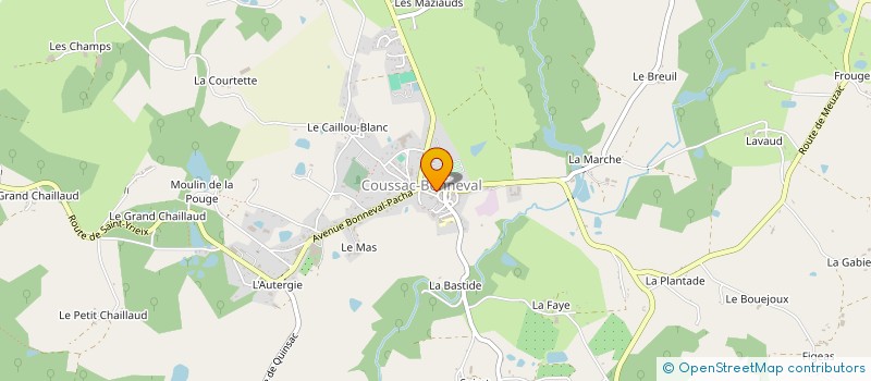 localisation de l'entreprise NICOLAS ROGUE à COUSSAC-BONNEVAL