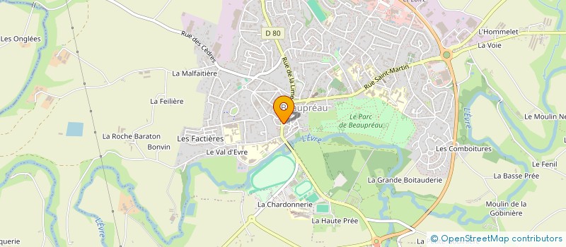 localisation de l'entreprise NICOLE PINEAU à BEAUPREAU-EN-MAUGES