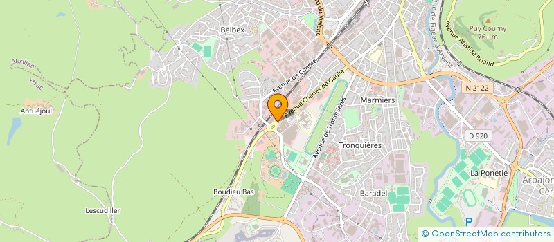 localisation de l'entreprise NICOLI à AURILLAC