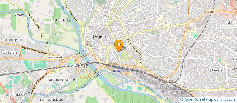 localisation de l'entreprise NICOLL'CAFE à BEZIERS