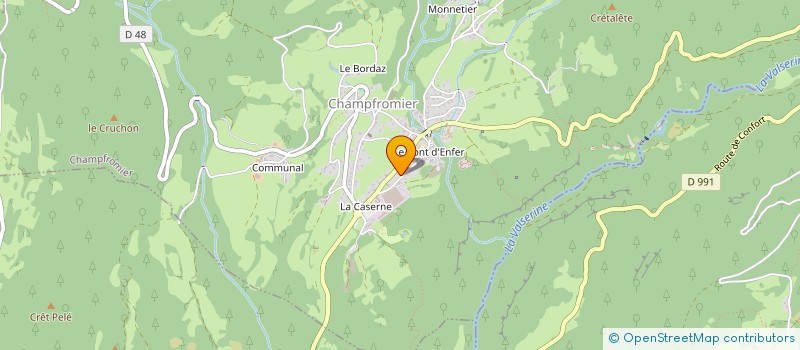 localisation de l'entreprise NICOLLET HOLDING à CHAMPFROMIER