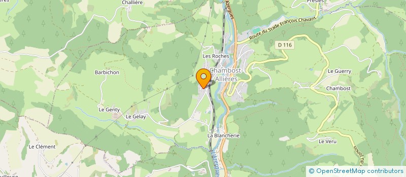 localisation de l'entreprise NICOLOC TP  CHAMBOST-ALLIERES