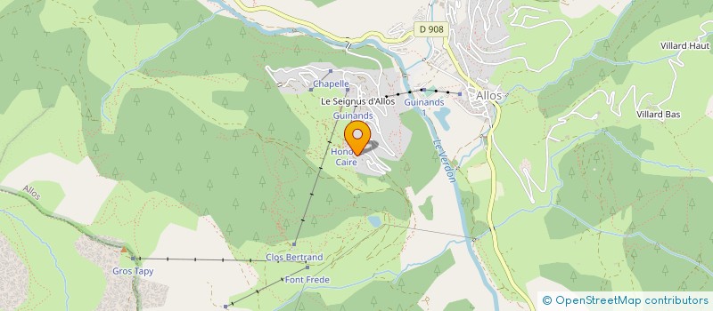 localisation de l'entreprise NICOROSE à ALLOS