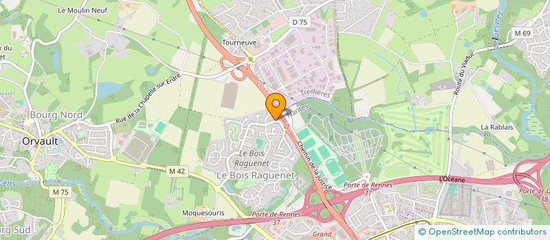 localisation de l'entreprise NICOVI à ORVAULT