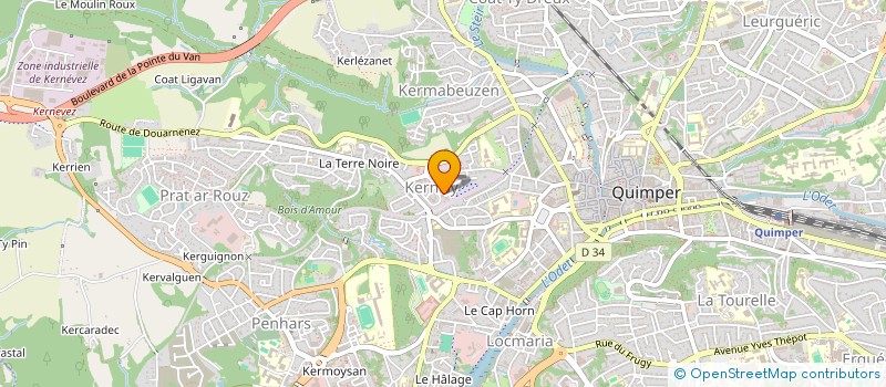 localisation de l'entreprise NID D'EVEIL à QUIMPER