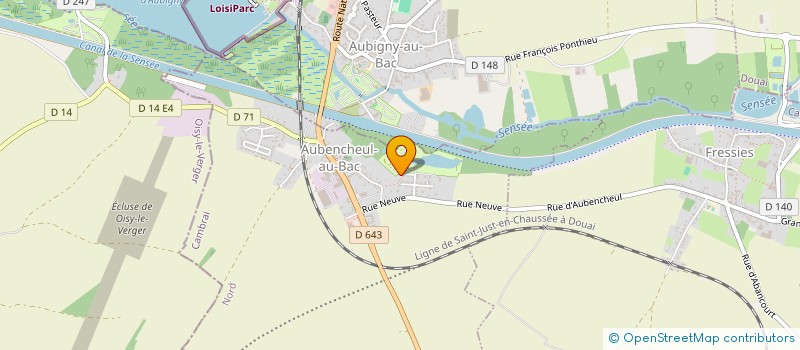 localisation de l'entreprise NID'ENVOL  AUBENCHEUL-AU-BAC