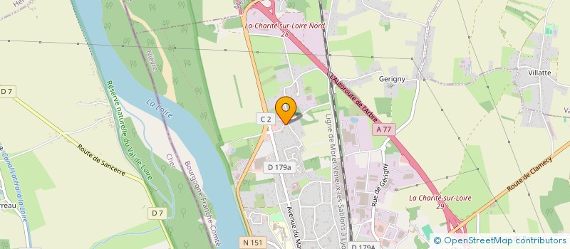 localisation de l'entreprise NIEVRE DIFFUSION PRESSE  LA CHARITE SUR LOIRE