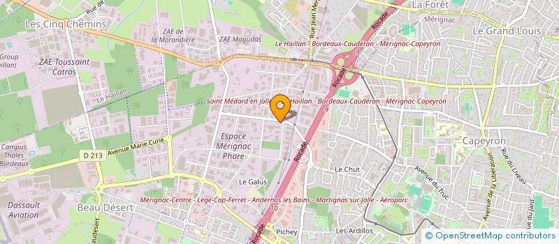 localisation de l'entreprise NIGILOC à MERIGNAC