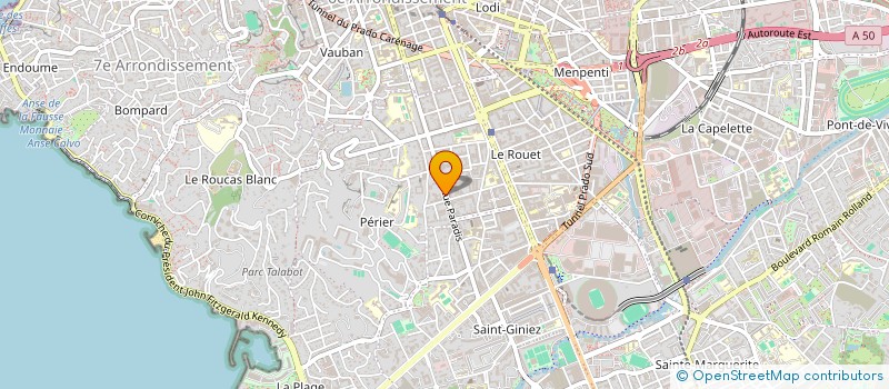 localisation de l'entreprise NIKA HOLDING  MARSEILLE 8EME