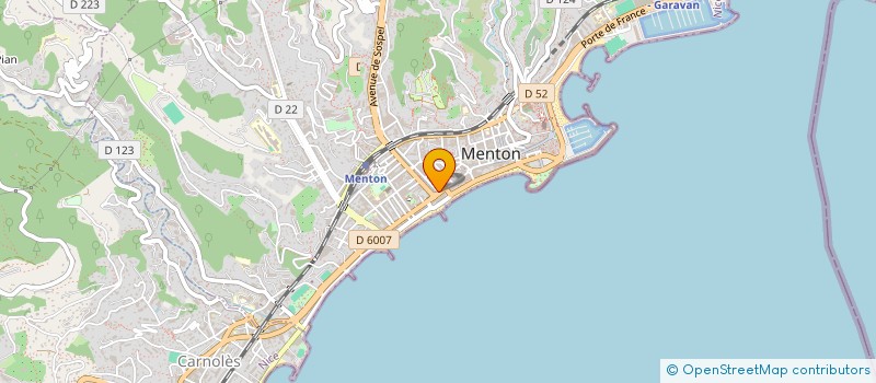 localisation de l'entreprise NIKITA COIFFURE à MENTON