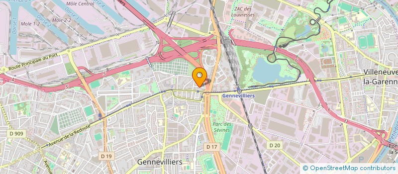 localisation de l'entreprise NIL FRUITS ET LEGUMES  GENNEVILLIERS