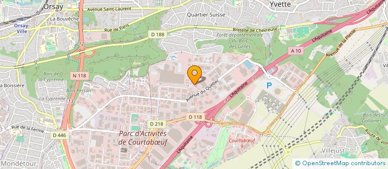 localisation de l'entreprise NILFISK à VILLEBON-SUR-YVETTE