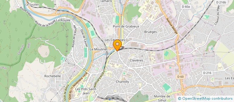 localisation de l'entreprise NIM'SECU AGENCE BESSEGES à ALES