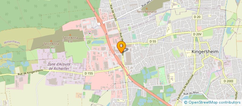 localisation de l'entreprise NIMA CONCEPT à KINGERSHEIM