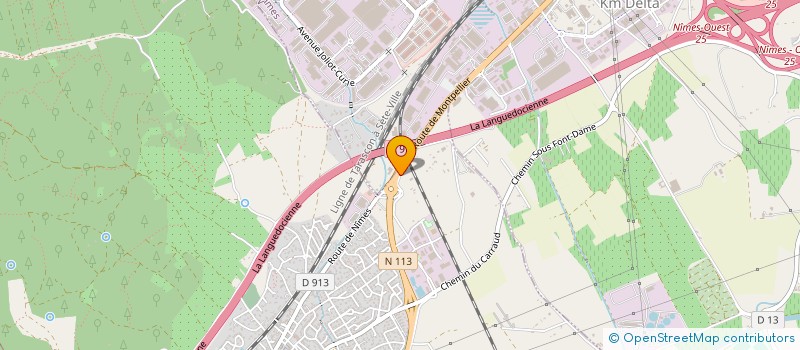 localisation de l'entreprise NIMES CARAVANES  MILHAUD