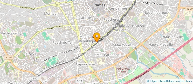 localisation de l'entreprise NIMES ECHAPPEMENT à NIMES