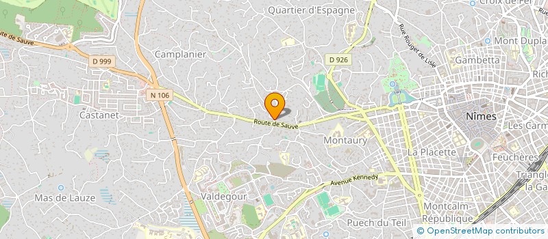 localisation de l'entreprise NIMES RUGBY XIII  NIMES