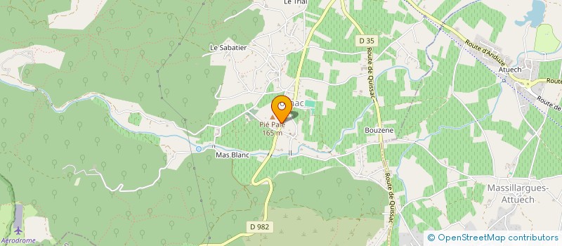 localisation de l'entreprise NIMES VIERGE à ANDUZE