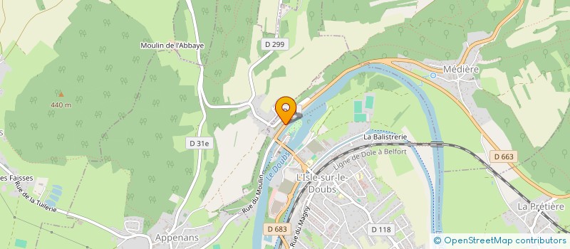 localisation de l'entreprise NIMS  BESANCON