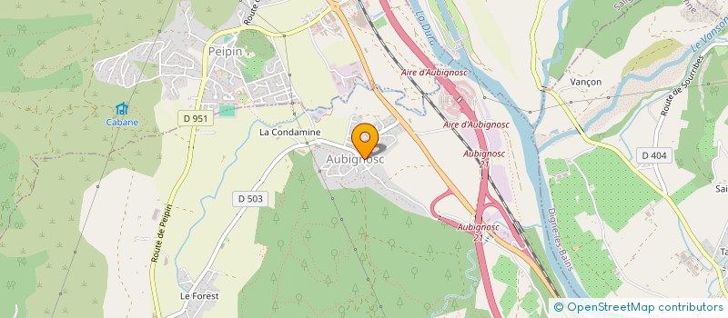 localisation de l'entreprise NINA à AUBIGNOSC