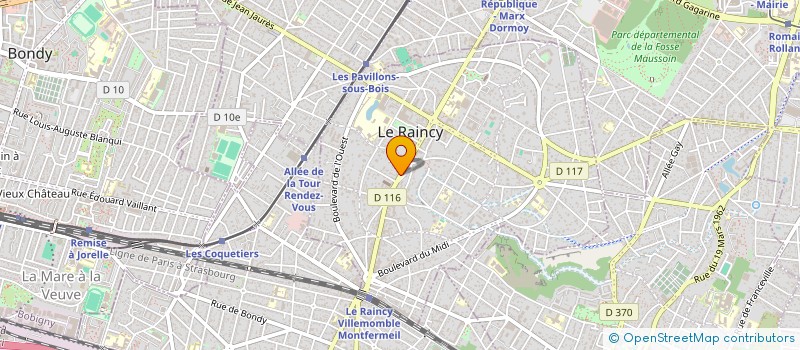 localisation de l'entreprise NINA COIFF' à LE RAINCY