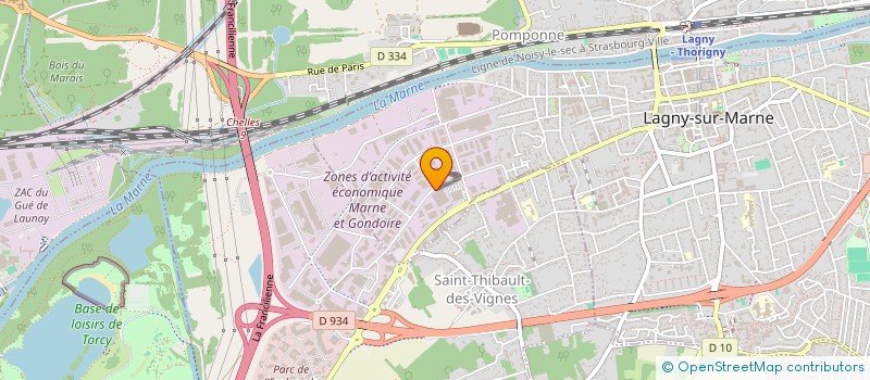 localisation de l'entreprise NINALAND à LAGNY-SUR-MARNE