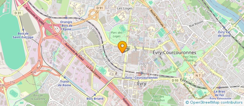 localisation de l'entreprise NINJA SPARTIATE  EVRY-COURCOURONNES