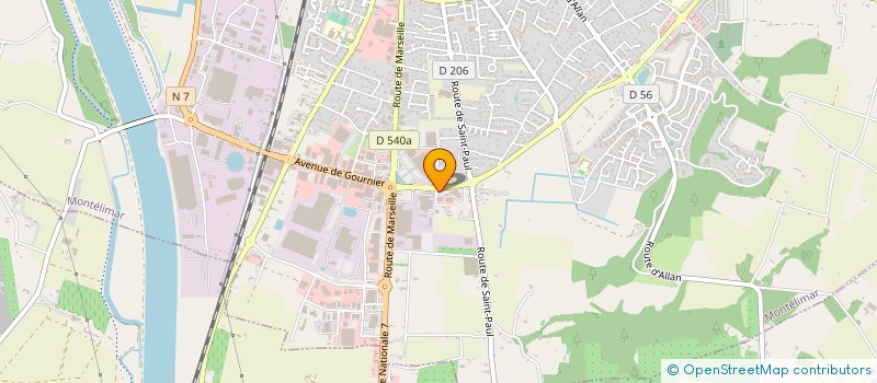 localisation de l'entreprise NIPOPAME à MONTELIMAR