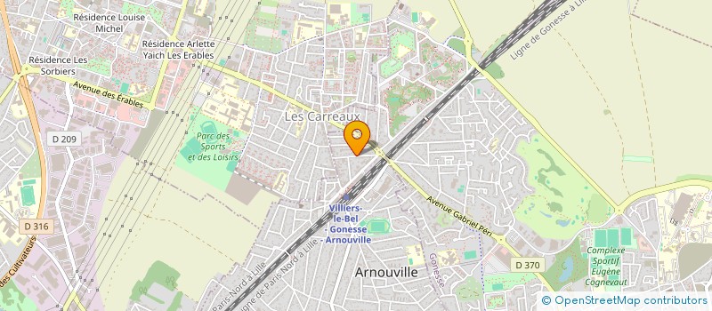 localisation de l'entreprise NIRACRIS à ARNOUVILLE