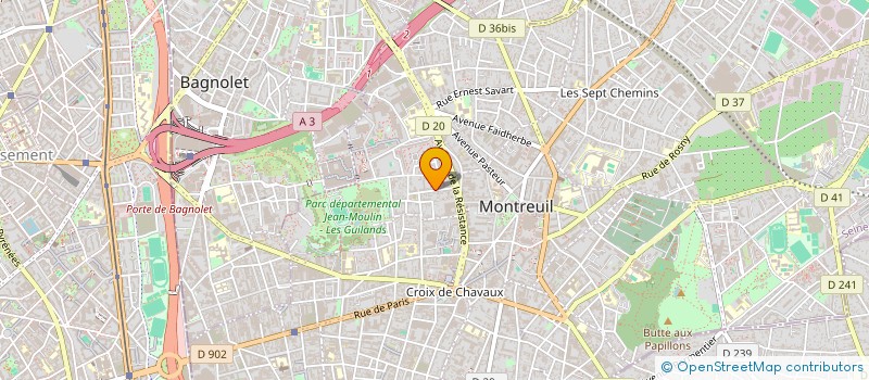 localisation de l'entreprise NIRVANA à MONTREUIL