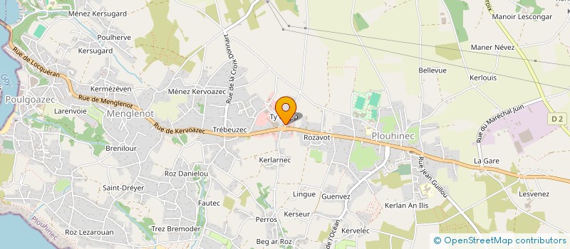 localisation de l'entreprise NISA 29  PLOUHINEC