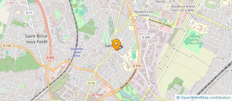 localisation de l'entreprise NISA BTP à SARCELLES