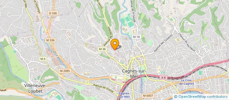 localisation de l'entreprise NISSA ALTITUDE  CAGNES-SUR-MER