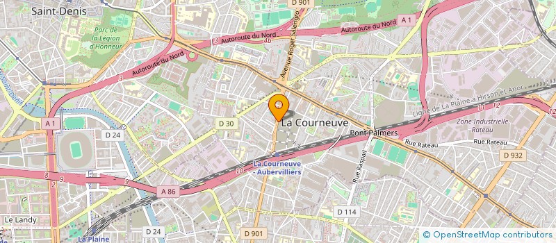 localisation de l'entreprise NITROGRAFIX à LA COURNEUVE