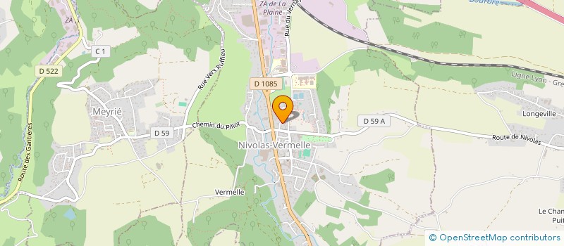 localisation de l'entreprise NIVOLAS CHAUFFAGE SIGNOL  NIVOLAS-VERMELLE