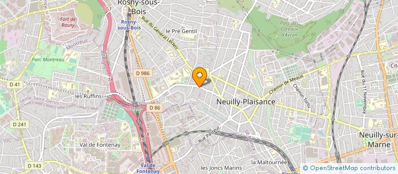 localisation de l'entreprise NIVV ENTRETIEN BOIS ET FORETS à ROSNY-SOUS-BOIS
