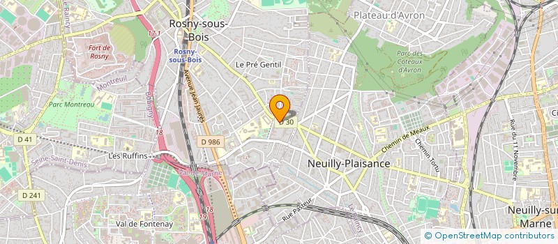 localisation de l'entreprise NIYA DRIVE à ROSNY-SOUS-BOIS