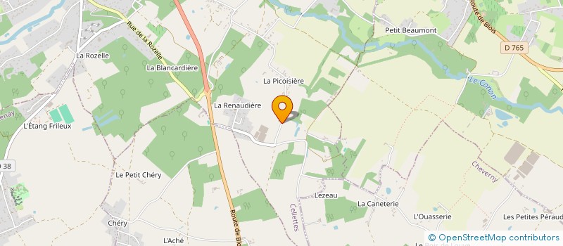 localisation de l'entreprise NIZERON à CELLETTES