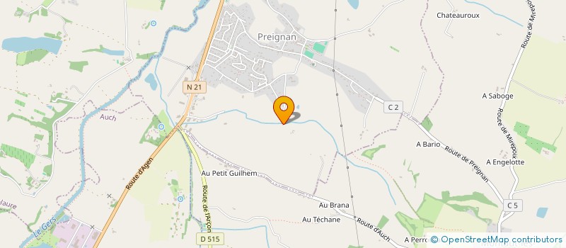 localisation de l'entreprise NJ  PREIGNAN