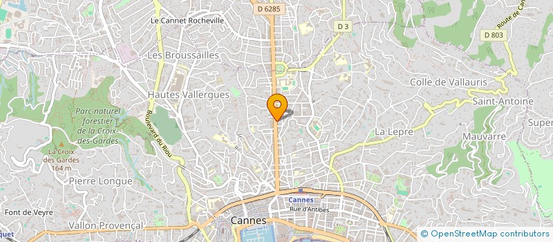 localisation de l'entreprise NJ COM à CANNES