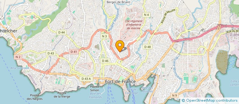 localisation de l'entreprise NJ ETANCHEITE  FORT-DE-FRANCE