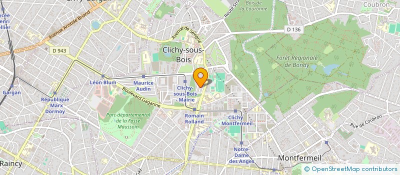 localisation de l'entreprise NJ FIBRE à CLICHY-SOUS-BOIS