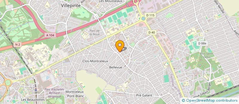 localisation de l'entreprise NJ IMMO à VILLEPINTE