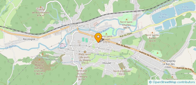 localisation de l'entreprise NJ PNEUS  RONCHAMP