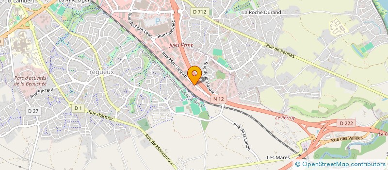 localisation de l'entreprise NJ PUBLICITE à TREGUEUX