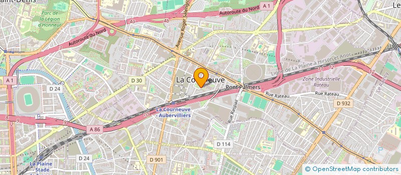 localisation de l'entreprise NJ SERVICE  LA COURNEUVE