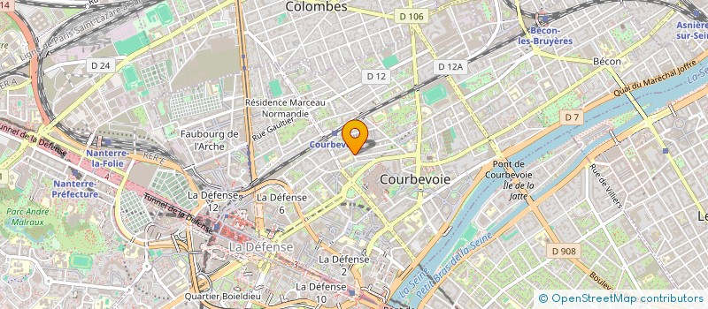 localisation de l'entreprise NJA SARL à COURBEVOIE