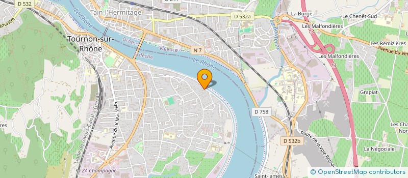 localisation de l'entreprise NJDA à TOURNON-SUR-RHONE